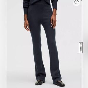 Lululemon Ribbed Merino Wool Blend Stir-up Tights - Black/grey
